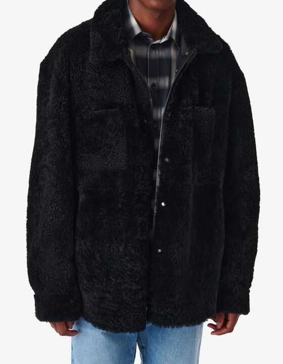 JANAEL REVERSIBLE LEATHER OVERSHIRT